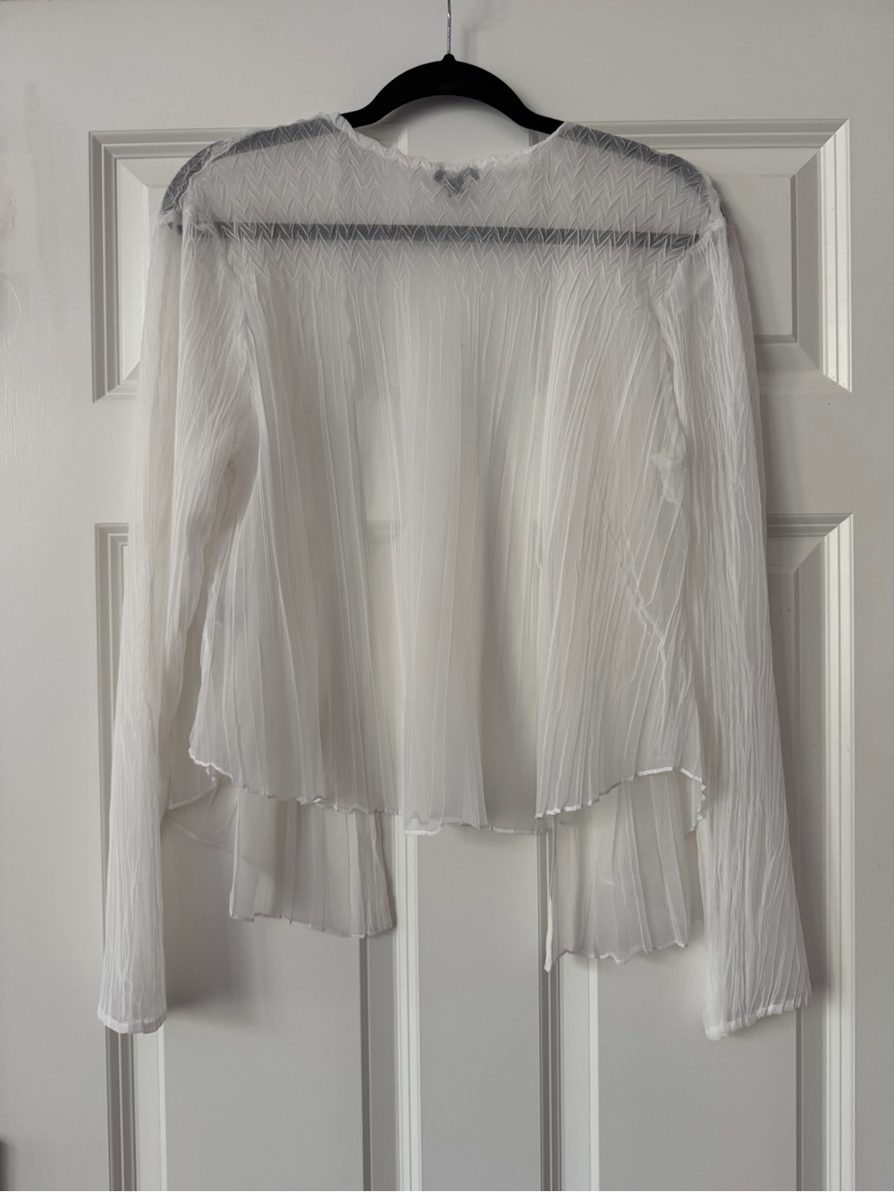 Komarov White Textured Sheer, Lightweight Jacket Size M - Picture 3 of 8